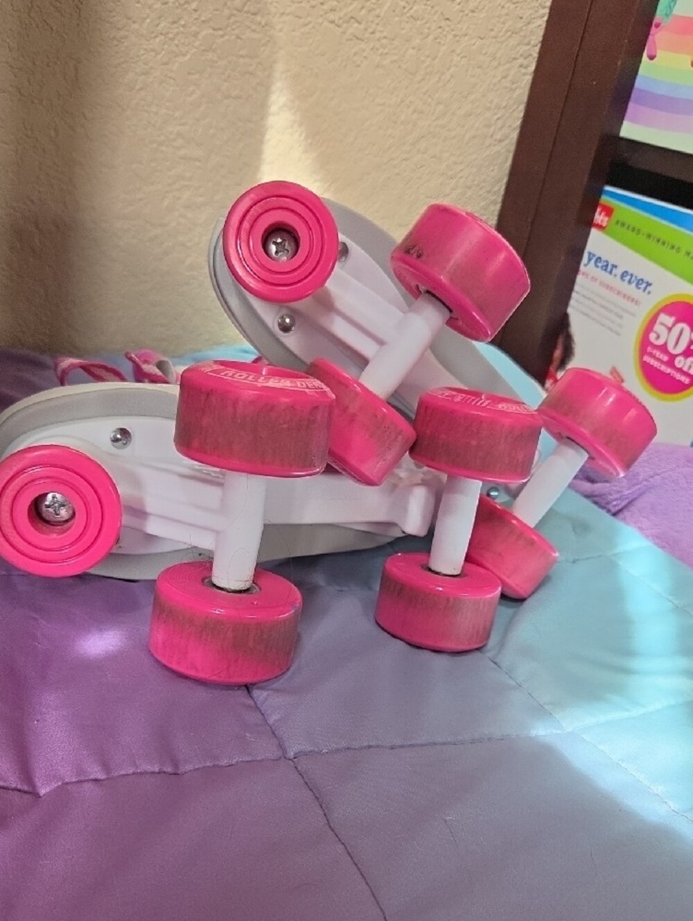 Roller Derby Kids Pink Roller Skates with Supportive High-Top Design - Picture 5 of 9